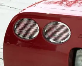 American Car Craft Taillight Grilles Polished Billet 4pc 5th Brake Light NOT Included Chevrolet Corvette 1997-2004